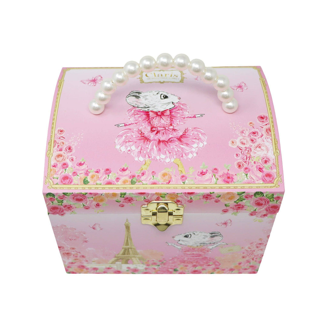 Claris The Chicest Mouse in Paris Pearl Musical Jewellery Box