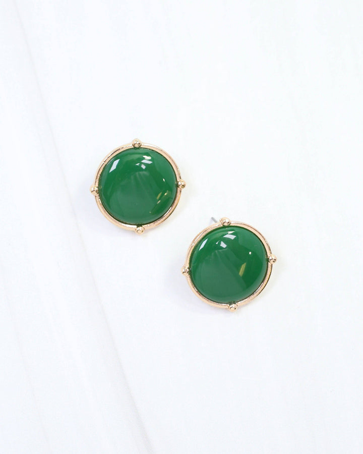 McKinley Stud Earring Green