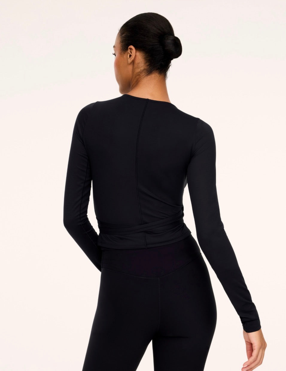 Spanx Very Black Onform Ballet Wrap Top