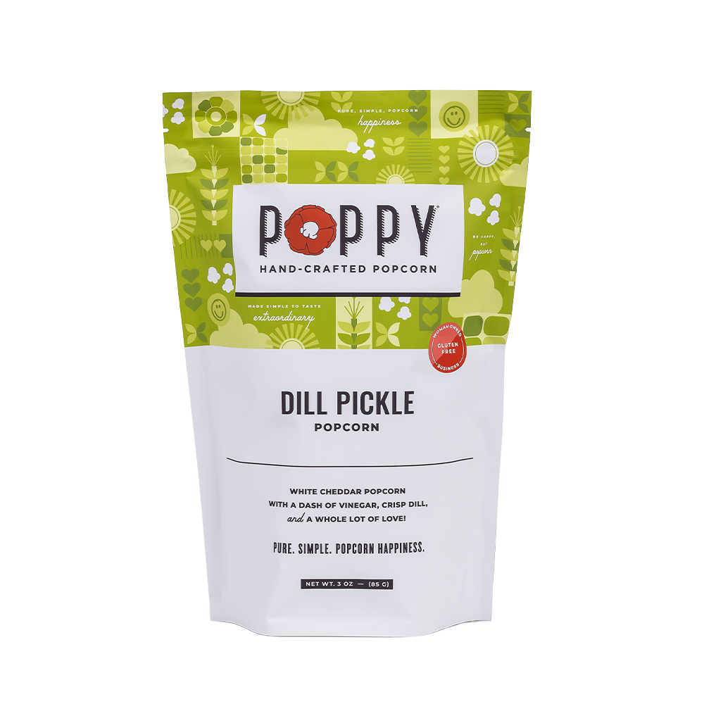 Poppy Dill Pickle Popcorn