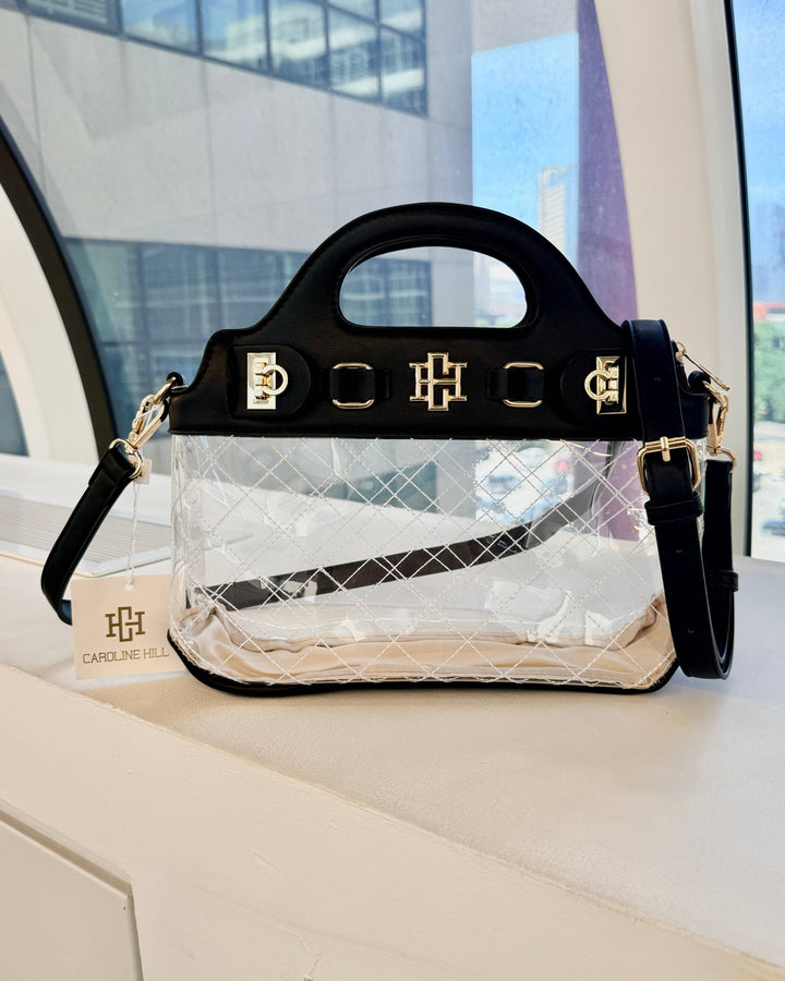 Caroline Hill Ivy Clear Bag-Black