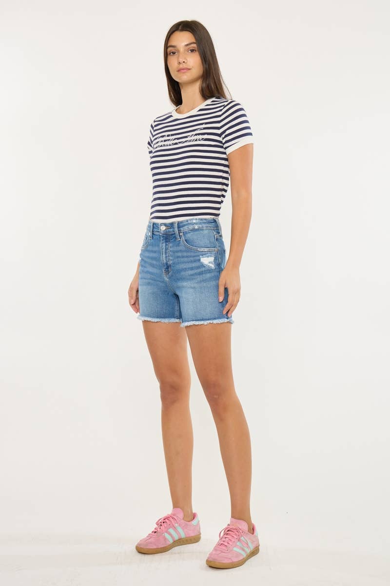 KanCan High Rise Denim Shorts