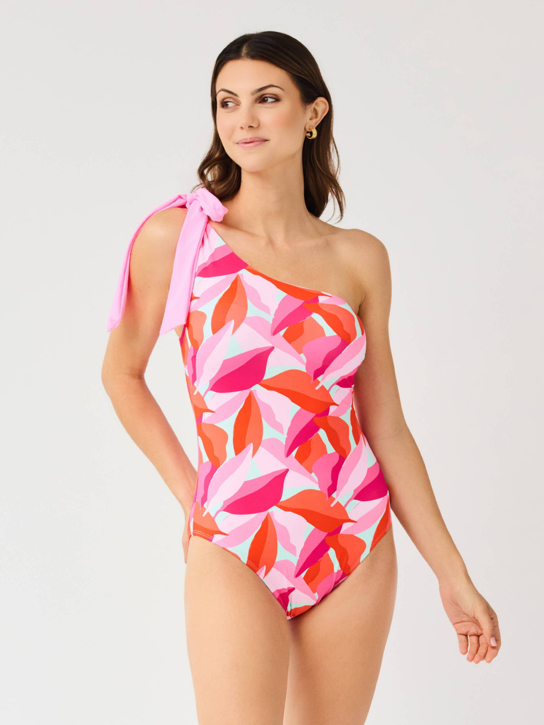 Mary Square Mia One Piece Swimsuit | Bali Bloom Pink