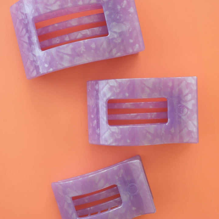 Teleties Flat Rectangle Hair Clip | Medium | Lavender Mist