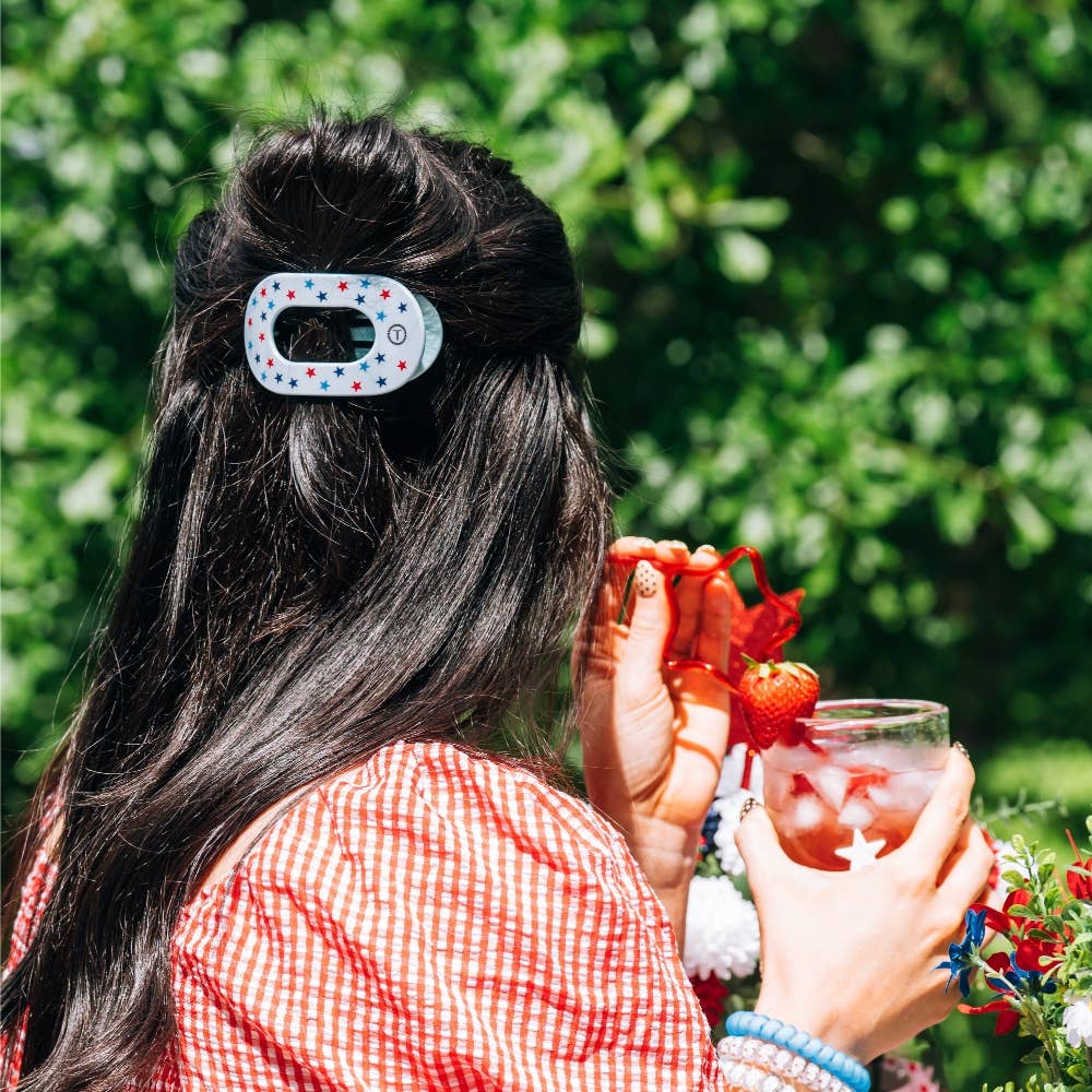 Teleties Flat Round Hair Clip | Small | United We Sparkle