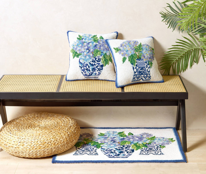 Peking Handicraft Rhapsody In Blue Styler 2 Hook Pillow - Sally Eckman Roberts