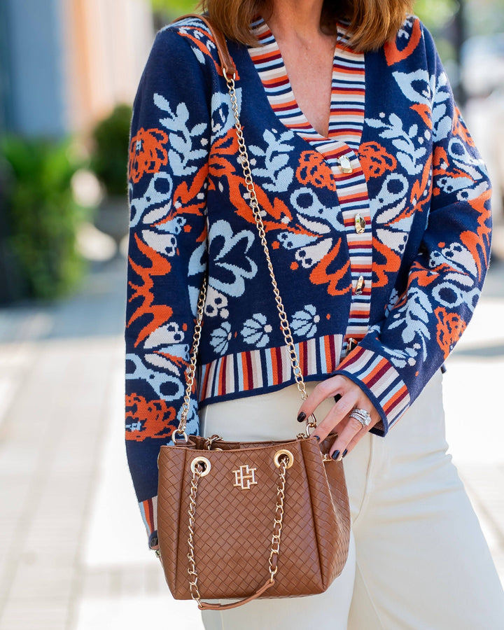 Lainey Mini Tote Woven Saddle