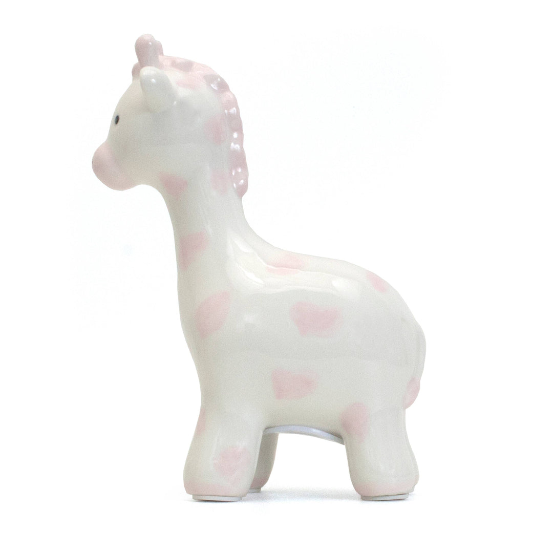 Pink Spotted Giraffe Piggy Bank