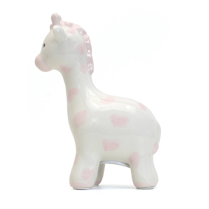Pink Spotted Giraffe Piggy Bank