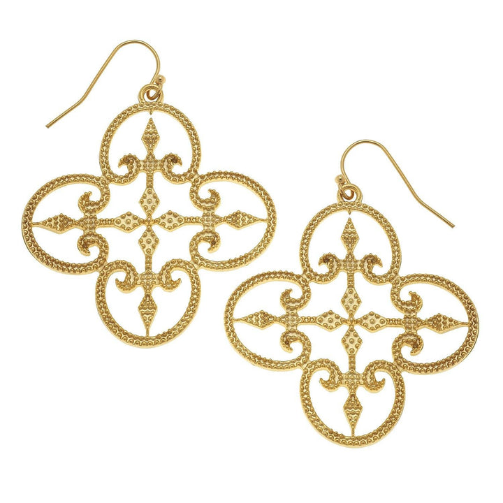 Susan Shaw Filigree Clover Earrings