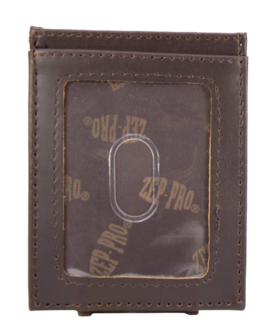 Men's Magnetic Front Pocket Old School Camo USA Flag Emblem Leather Wallet.