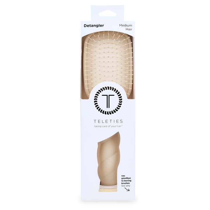 Teleties Detangler Hair Brush for Medium Hair - Tan