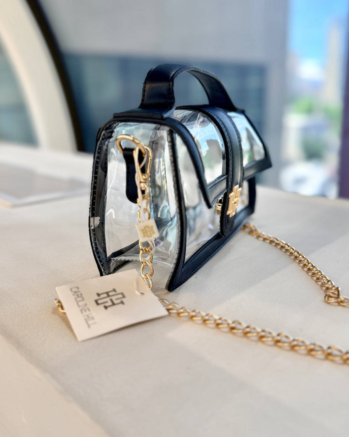 Caroline Hill Grace Clear Bag-Navy