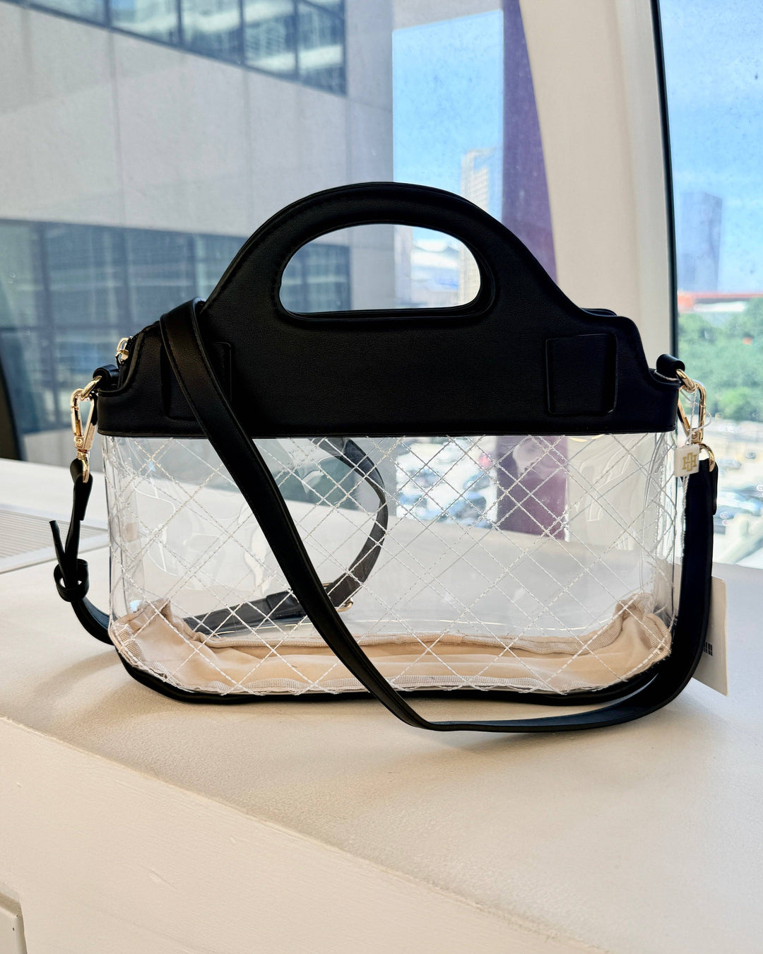 Caroline Hill Ivy Clear Bag-Black