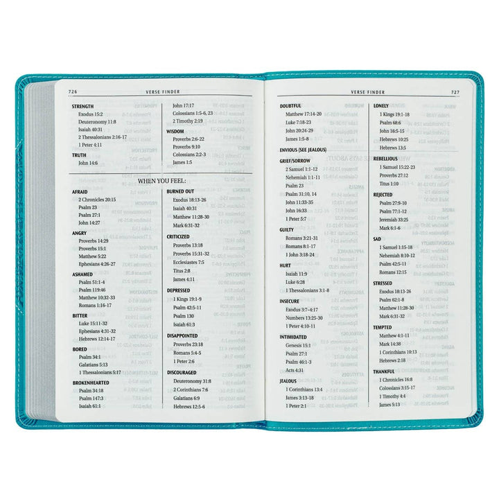 KJV Bible Gift Edition Faux Leather, Teal