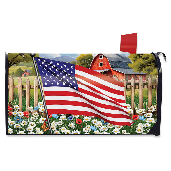 Briarwood Lane American Flower Field Mailbox Cover - 6.5"W x 19"L