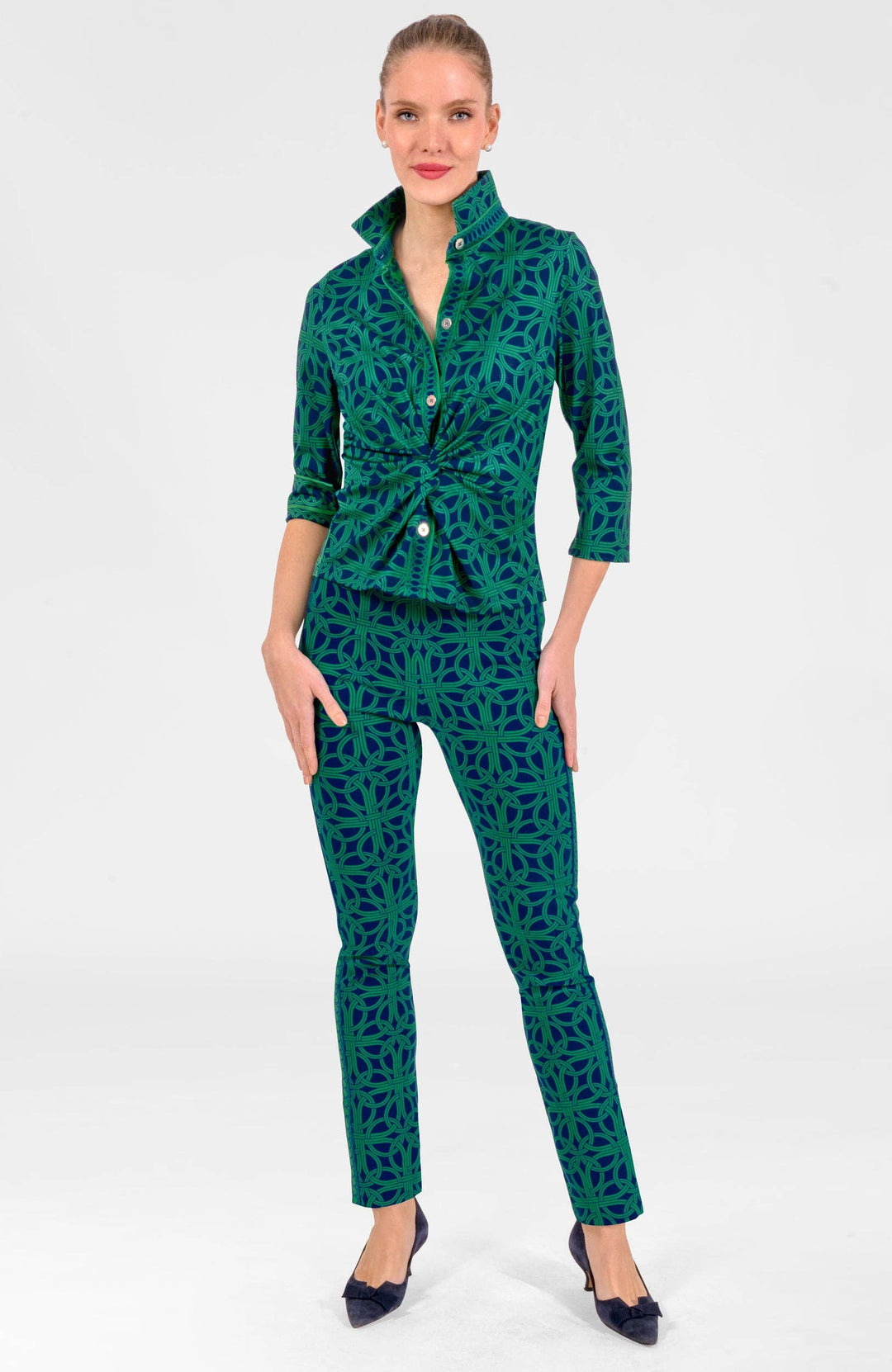 Gretchen Scott Navy/Kelly Green Twist & Shout Top Ring Toss