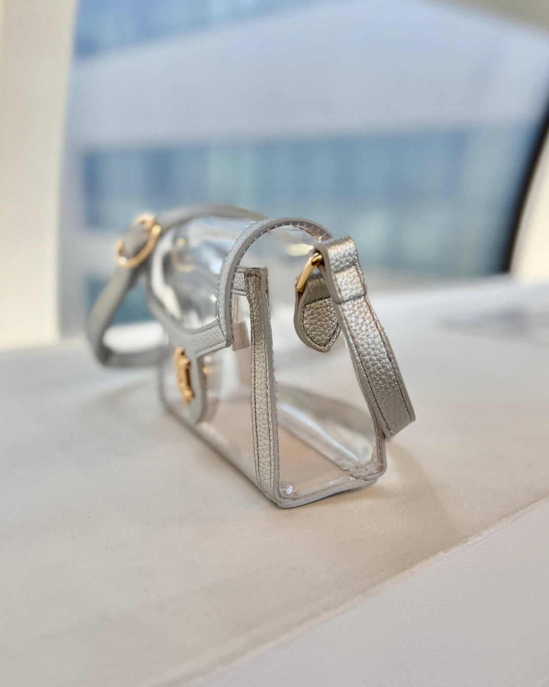 Caroline Hill Anna Clear Bag Silver