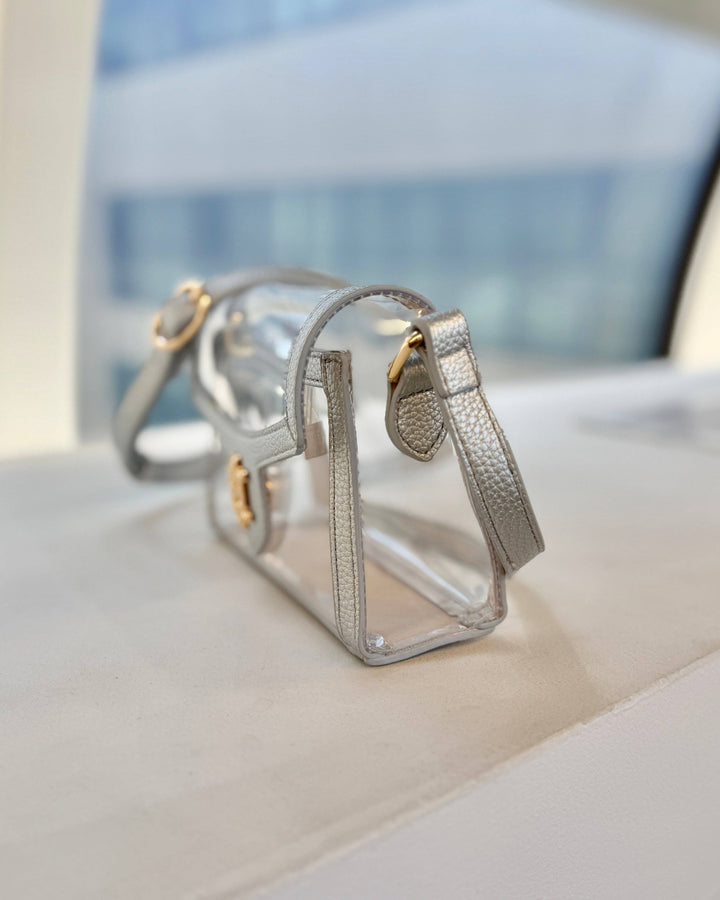 Caroline Hill Anna Clear Bag Silver