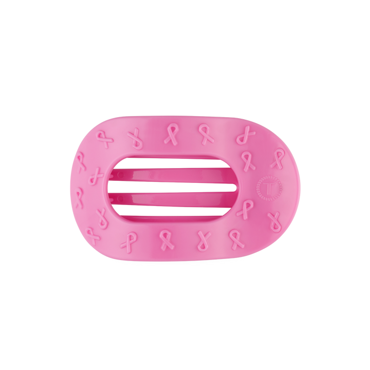 Teleties Pink Ribbon | Medium | Flat Round Clip