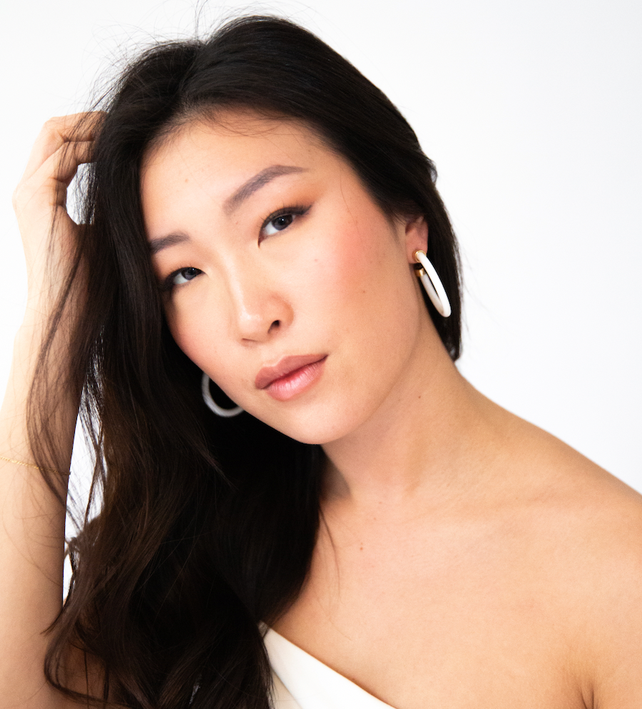 Lightweight Hypoallergenic Medium Acrylic Hoop Earrings - White