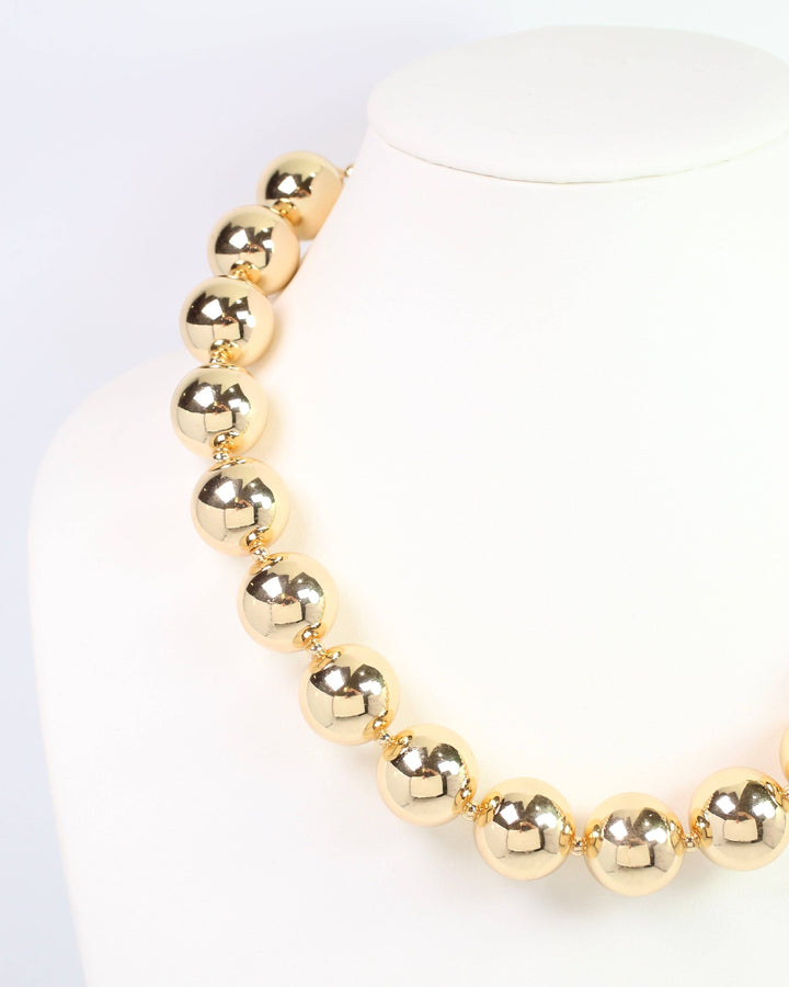 Collier Beaded Necklace WR Gold