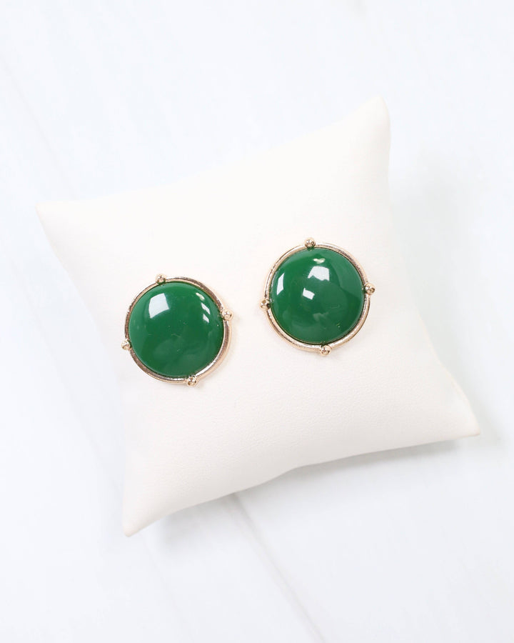 McKinley Stud Earring Green