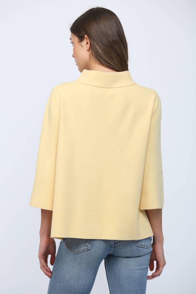 MOCK NECK PULLOVER SWEATER/BELL SLEEVE VA-35