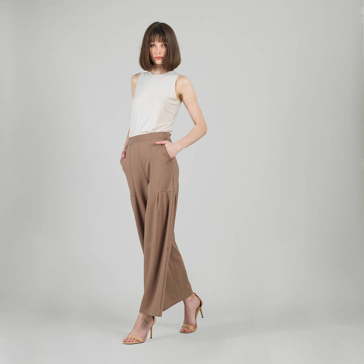 Clara Sun Woo Soft Rayon Knit Wide Leg Pant