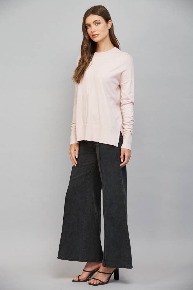 Fate Ivory Relaxed Fit Crew Neck Sweater