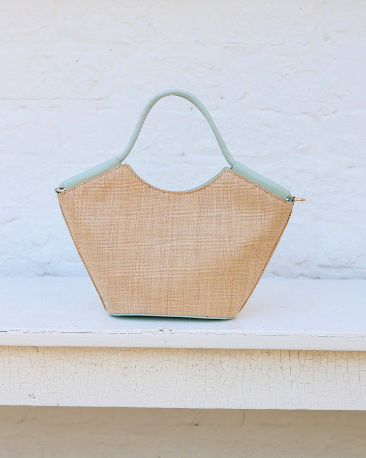Caroline Hill Leland Mini Tote Natural Mint