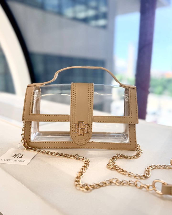 Caroline Hill Grace Clear Bag-Nude