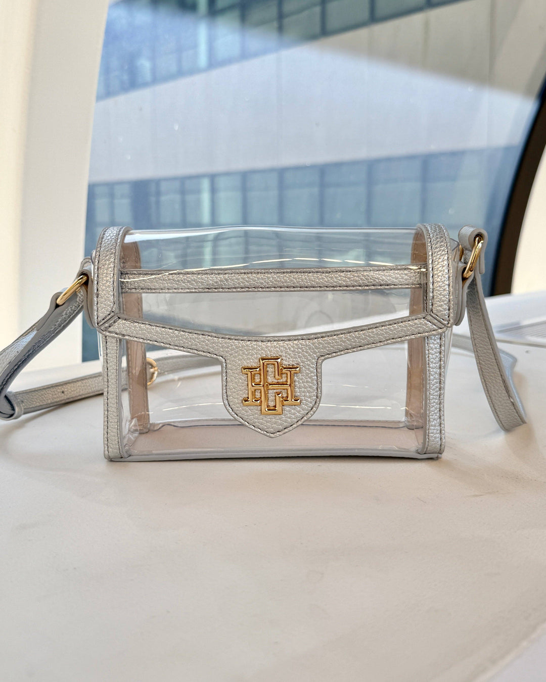 Caroline Hill Anna Clear Bag Silver