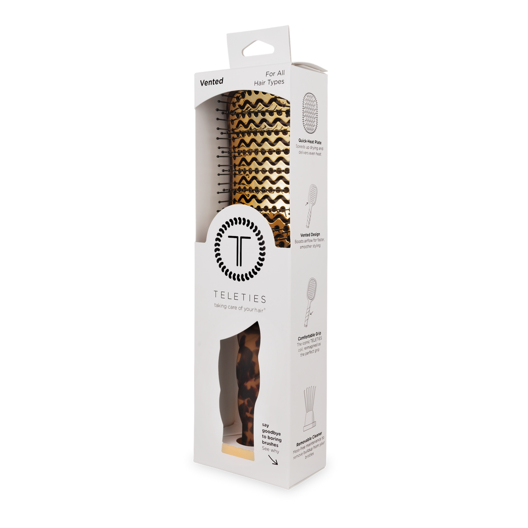 Teleties Vented Hair Brush | Tortoise