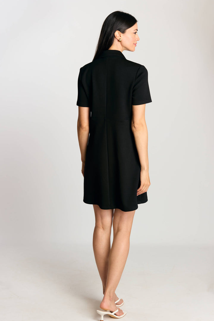 P. CILL Butter Modal Quarter Zip Short Sleeve Dress
