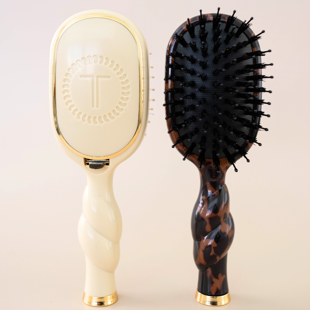 Teleties Mini Boar Brush | Tan