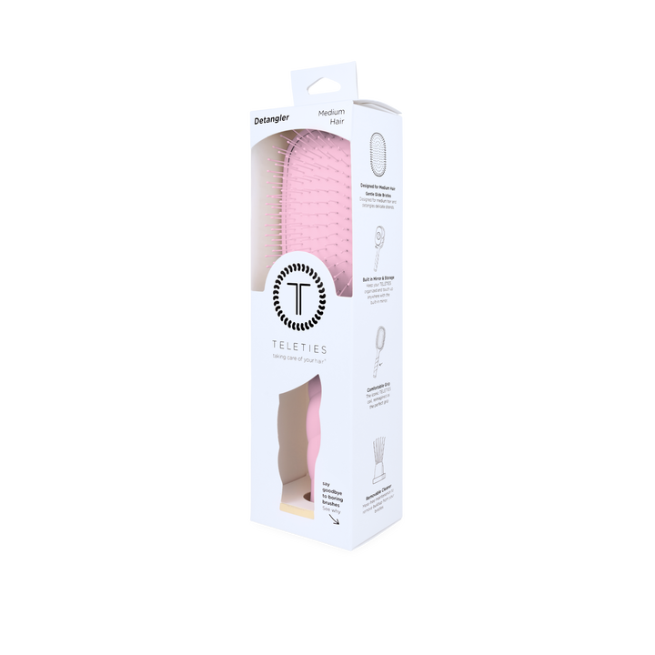 Teleties Detangler Brush | Bubblegum Pink | Medium