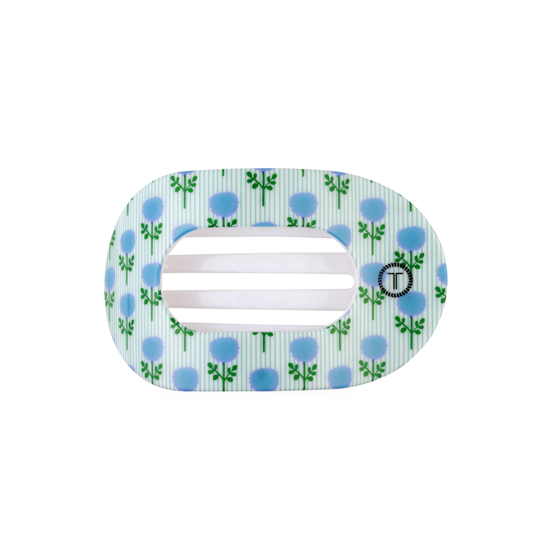 Teleties x Laura Park Blue Marigold Medium Flat Round Hair Clip
