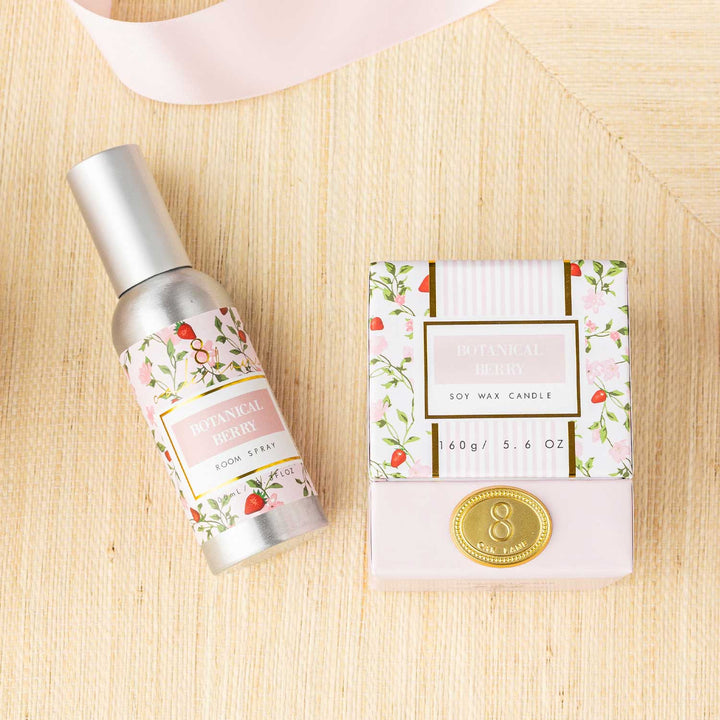 8 Oak Lane Botanical Berry Boxed 5.6oz Candle