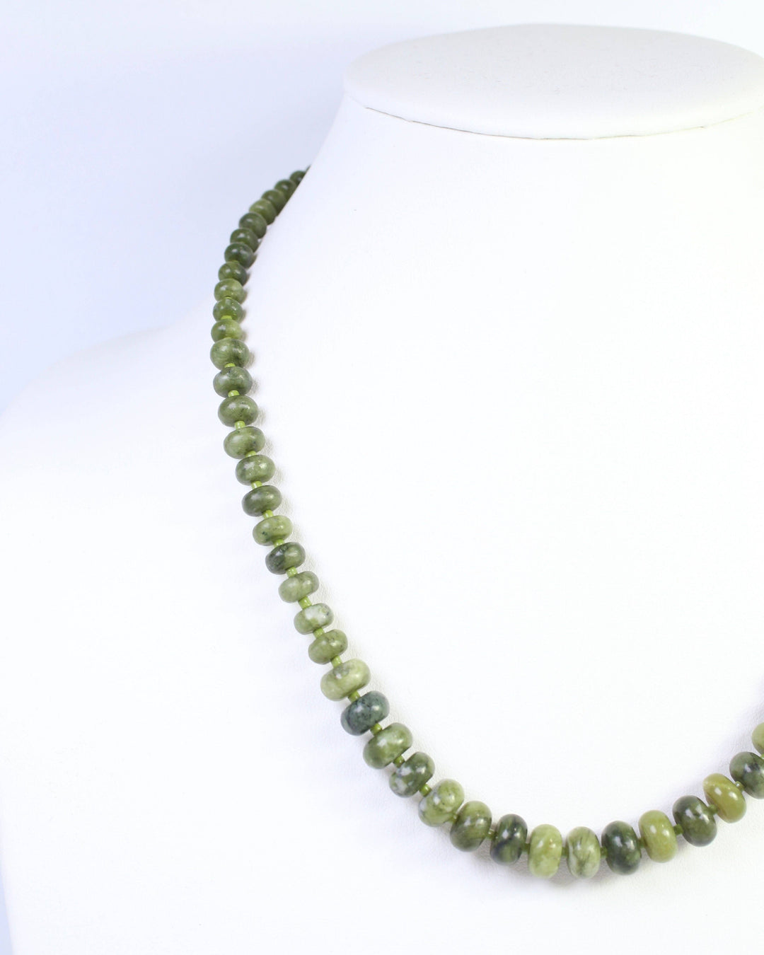Marcela Stone Beaded Necklace Olive