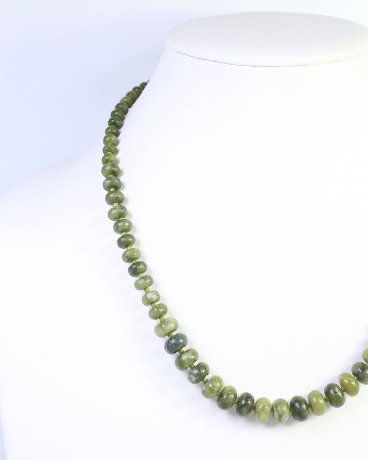 Marcela Stone Beaded Necklace Olive