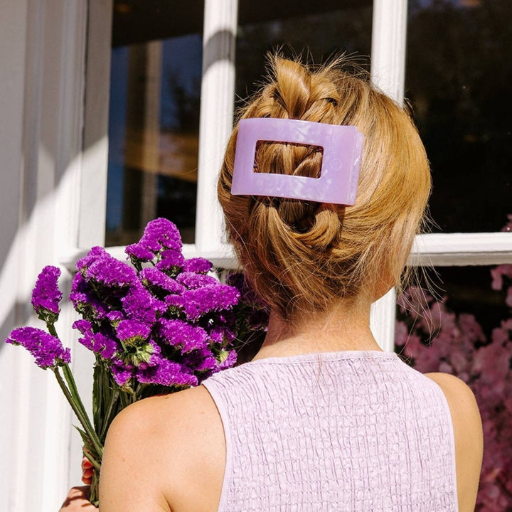 Teleties Flat Rectangle Hair Clip | Large | Lavender Mist