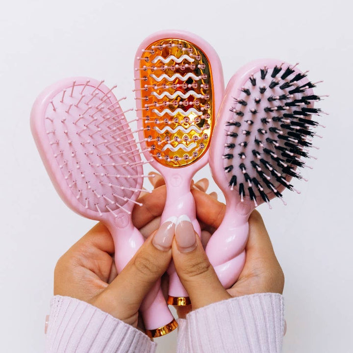 Teleties Mini Vent Brush | Bubblegum Pink