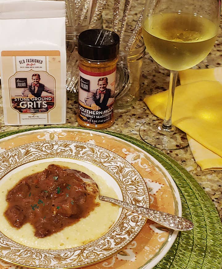 Bruce Julian Stone Ground White Grits - 16-oz