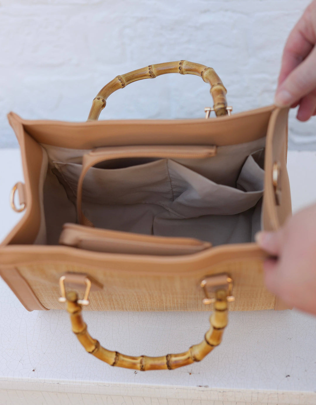 Caroline Hill Kennedy Tote Natural Mint