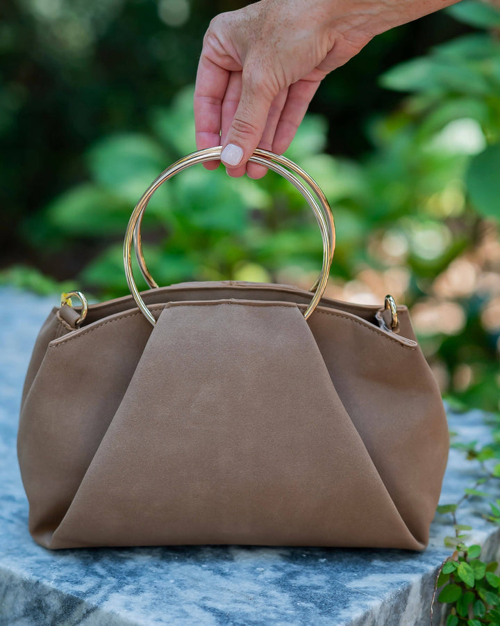 Caroline Hill Brooks Bag with Rings Latte S