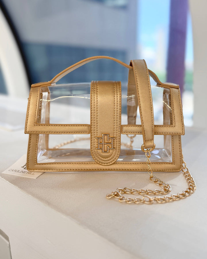 Caroline Hill Grace Clear Bag -Gold