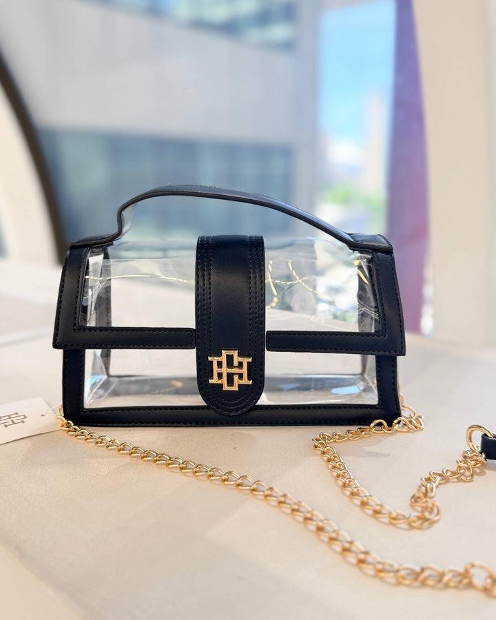 Caroline Hill Grace Clear Bag-Navy