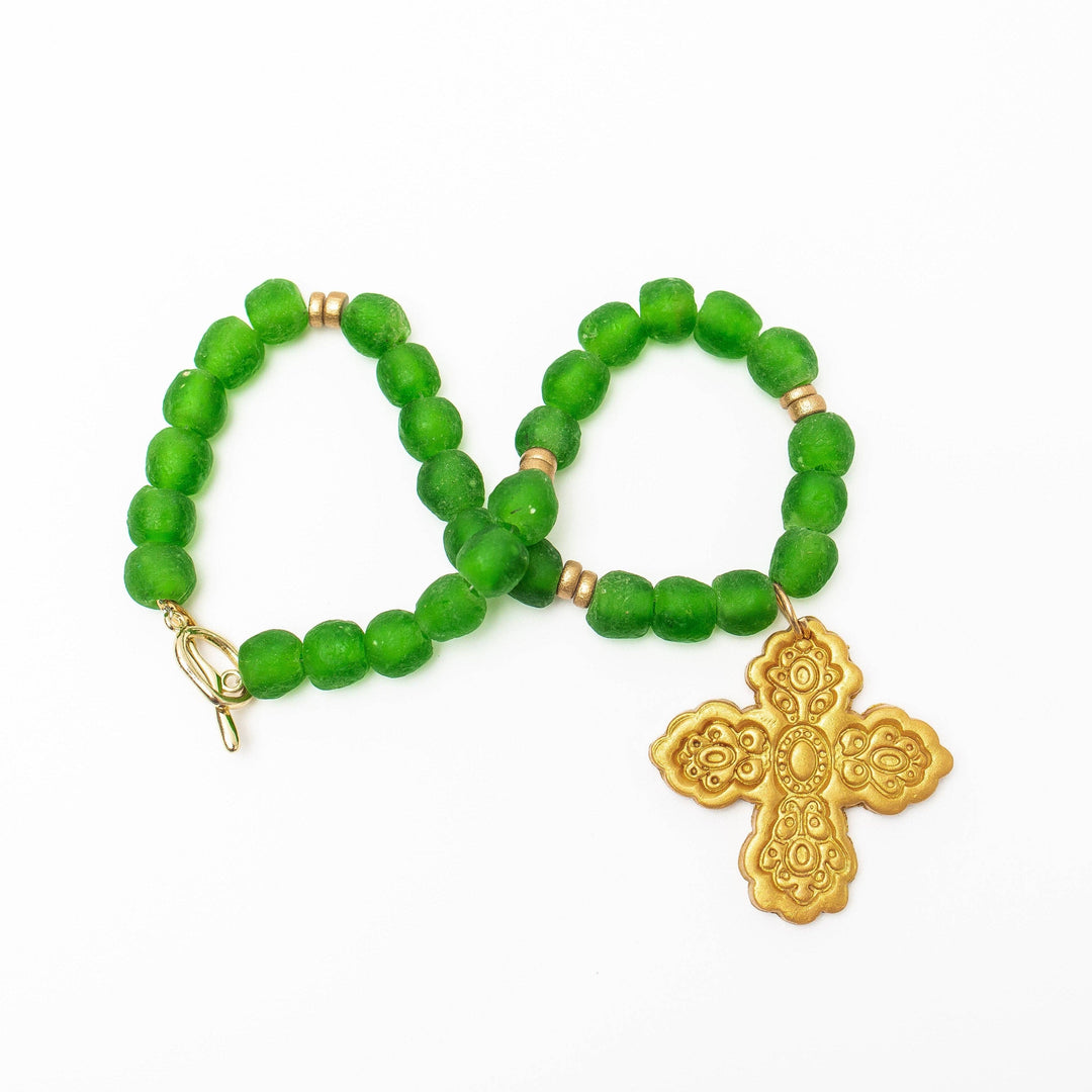 Hidden Truth Jewelry Green African Glass with Susie Cross