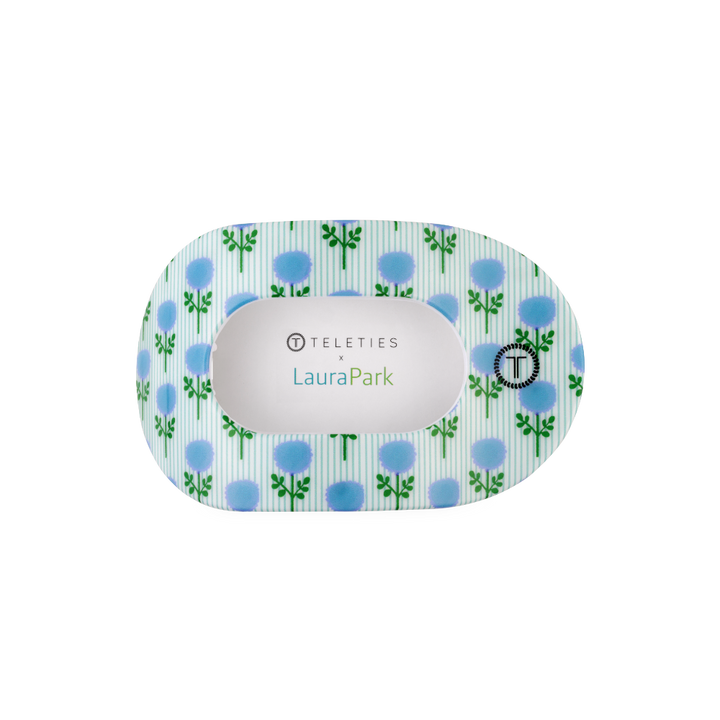 Teleties x Laura Park Blue Marigold Medium Flat Round Hair Clip